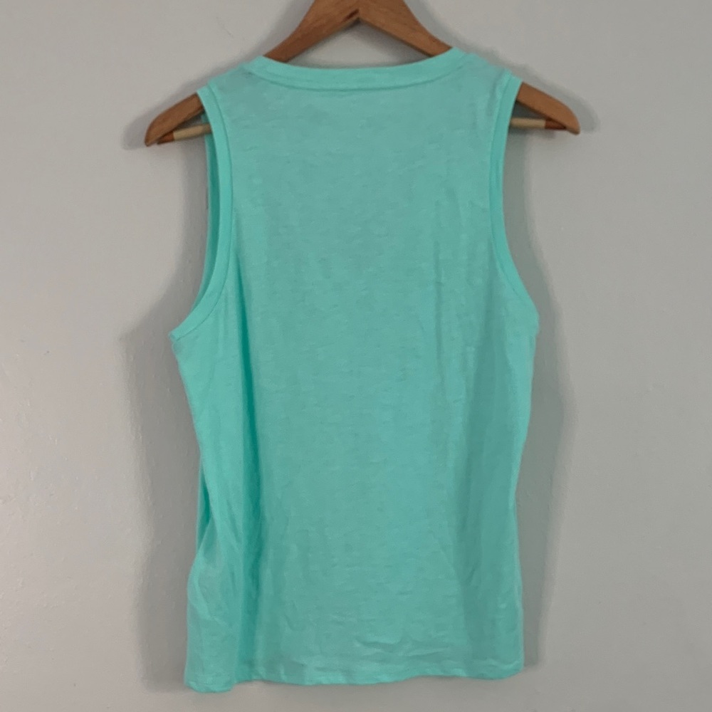 J.Crew Slub Cotton Tank Top Women’s Small Mint Green V-Neck Sleeveless - Picture 5 of 6